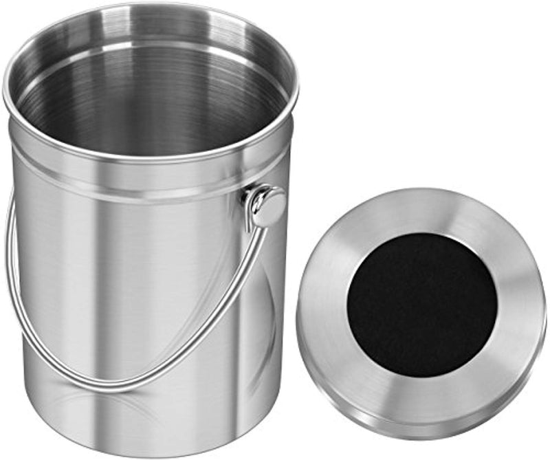 Stainless Steel Compost Bin for Kitchen Countertop