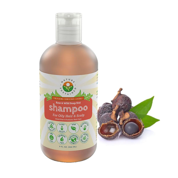 Organic Sulfate-Free Shampoo - Probiotic, Hypoallergenic for Sensitive Scalp & Dry Hair