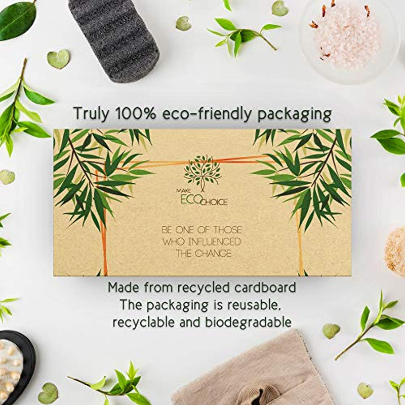 Premium Organic 500 Bamboo Cotton Swabs, Compostable Zero Waste Disposable Eco Friendly, 2 packs