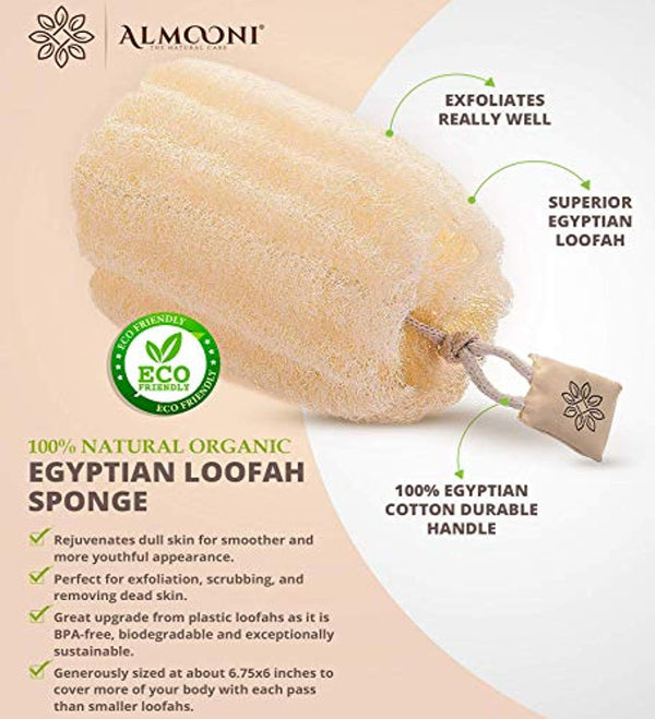 Natural Shower Loofah Sponge 6 Count