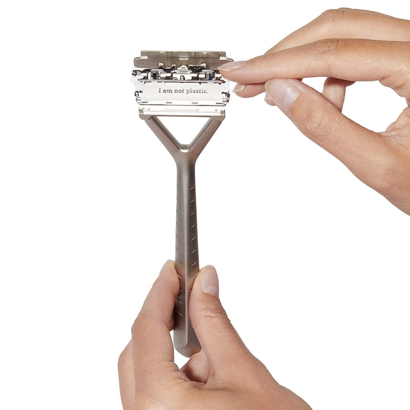 Plastic Free Razor, All-metal Razor, Steel Blades, Completely Eliminate Plastic Waste