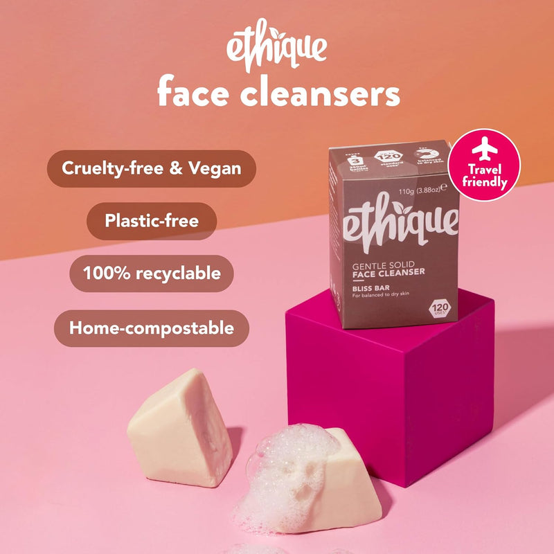 Eco-Friendly Face Cleansing Bar for Normal-Dry Skin, 2 Pcs