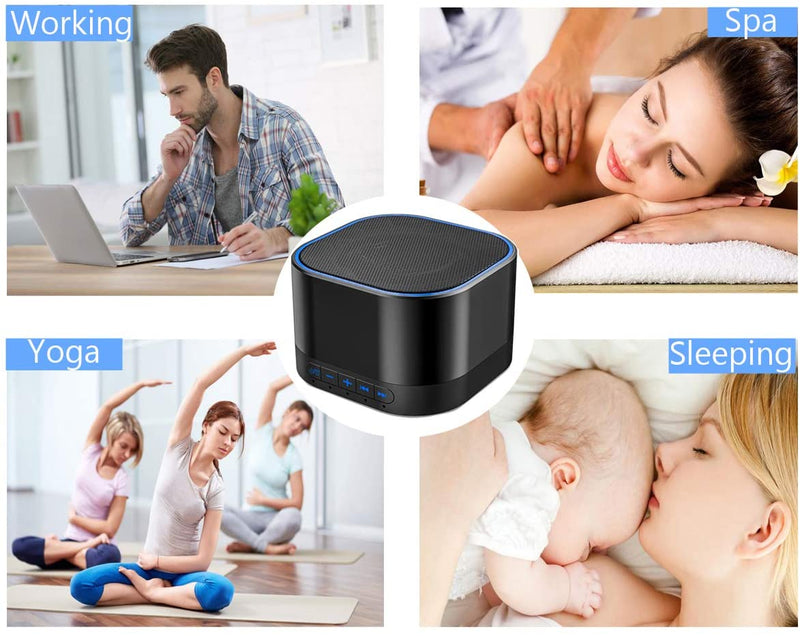 White Noise Machine with 20 Non Looping Natural Soothing Sounds and Memory Function for Sleep Sound Timer Therapy