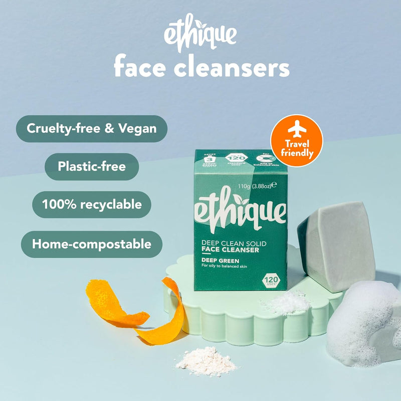 Eco-Friendly Face Cleansing Bar for Normal-Dry Skin, 2 Pcs