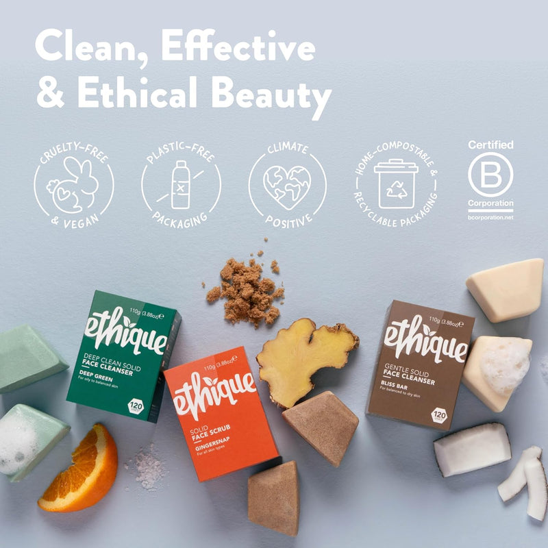 Eco-Friendly Face Cleansing Bar for Normal-Dry Skin, 2 Pcs